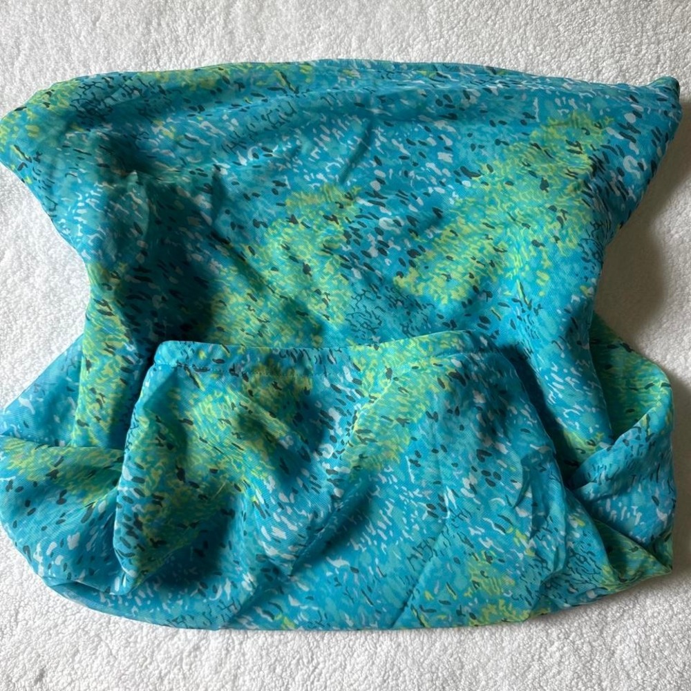 FAIRY 2000s GIORGIO FIORLINI blue and green midi skirt